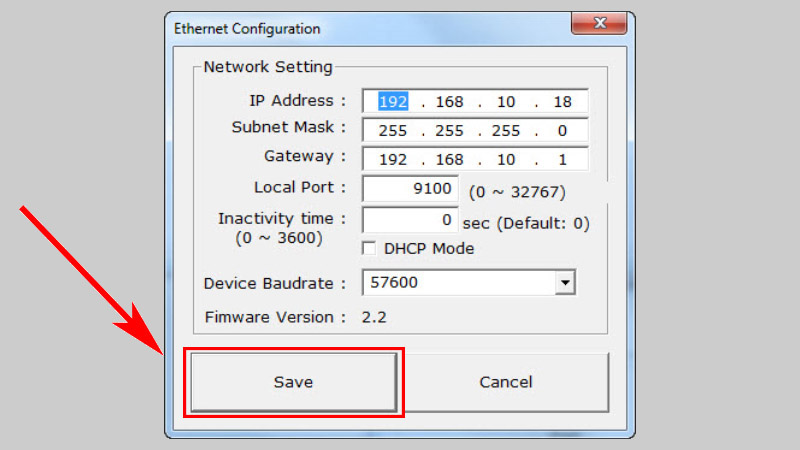 Nhập các thông số của địa chỉ IP